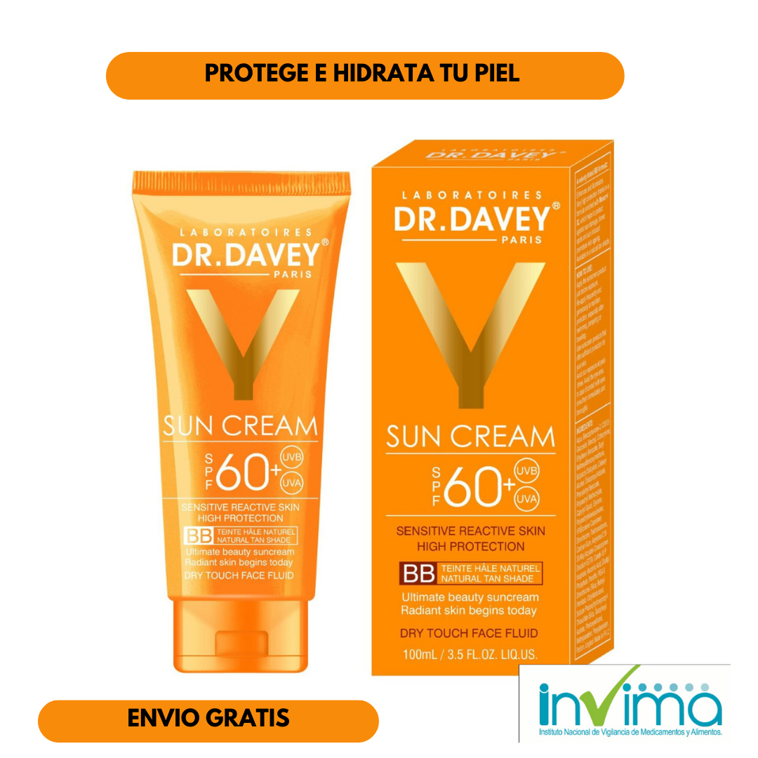 Protector solar Dr. Davey SPF 60 con efecto base 😍