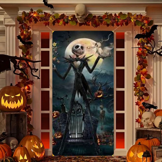 Decoración de puerta de entrada para Navidad y Halloween 2025