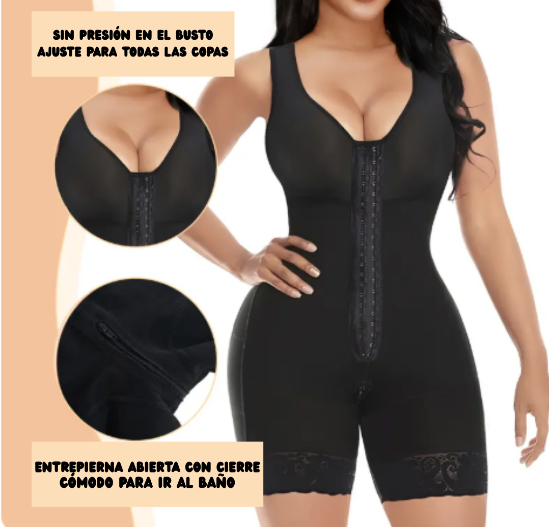 Faja Reductora y Moldeadora para Mujer, Control de Abdomen, Levanta Glúteos y Entrepierna con Cremallera
