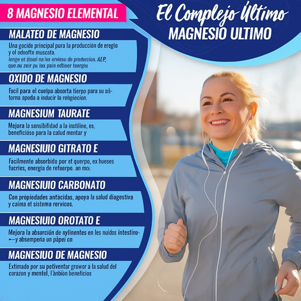 Suplemento de magnesio esencial Toplux Magnesium Complex 8 (1000 mg)
