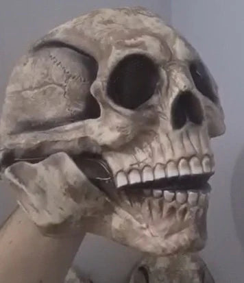 Máscara de Calavera Con Mandíbula En Movimiento Realista Para Halloween