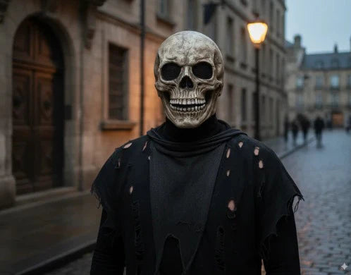 Máscara de Calavera Con Mandíbula En Movimiento Realista Para Halloween