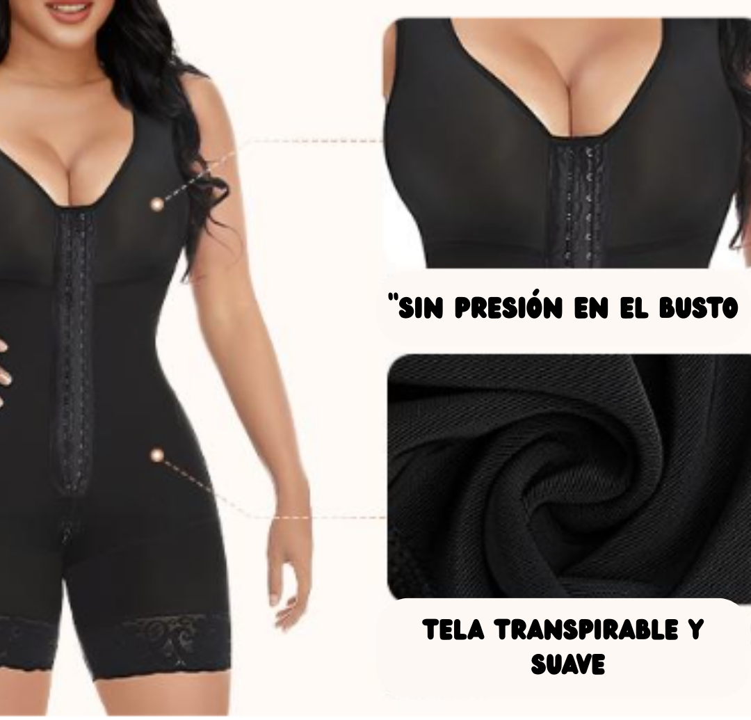 Faja Reductora y Moldeadora para Mujer, Control de Abdomen, Levanta Glúteos y Entrepierna con Cremallera