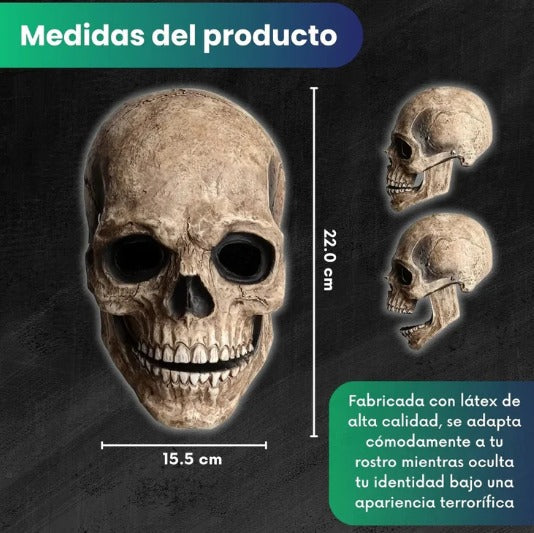 Máscara de Calavera Con Mandíbula En Movimiento Realista Para Halloween