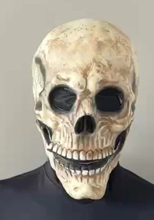 Máscara de Calavera Con Mandíbula En Movimiento Realista Para Halloween
